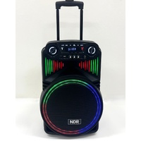 NDR NDR-1211 12 Inch 1200W LED RGB Portable Speaker with Mic and Remote