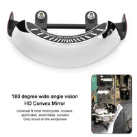  180degree Rearview Mirror for Motorcycle and Car Windscreen Mount (New)