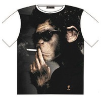 T-Shirt Cool Monkey Street Fashion Mens Ladies