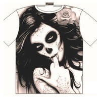 Voodoo tattoo lady with attitude T Shirt Street Fashion Mens Ladies