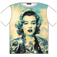T-Shirt Marilyn Monroe Tattoo Art Street Fashion Mens Ladies
