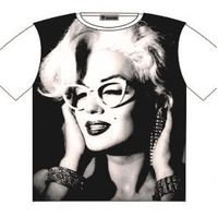 T-Shirt Marilyn Monroe with Glasses Street Fashion Mens Ladies