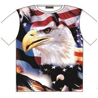 T-Shirt USA Patriot USA Eagle & Flag Street Fashion Mens Ladies