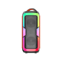DJ Powered Karaoke Party Bluetooth Super Bass 4 Inch 25W Speaker RGB Light