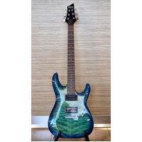 Schecter Diamond Series C-6 Plus Electric Guitar Ocean Blue Burst 6-String
