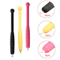 3 x Disposable Microblading Pens Manual Eyebrow tattoo 9CF, 12CF & 18U AU Seller