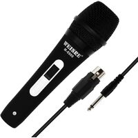 WEISRE Professional Hi Fidelity Unidirectional Dynamic Microphone for Home School Stage With 6.35mm-Plug BLACK
