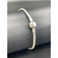 Ladies Sterling Silver Snake Link Bracelet (New)