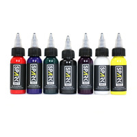 Spark Pro Tattoo Ink Black White Red Blue Green Yellow Purple (30ml Bottles)