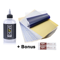 SPARK Stencil Stuff Tattoo Transfer Gel 250ml + 10 Sheets Spirit Stencil Paper