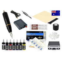 BlackBird Rotary Pen Tattoo Machine set Kit Power Supply Ink Cartridge Needles 