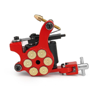 Tattoo Machine Gun for lining and shading Dual 10-wrap Coil Professional tattoo Gun RED Bullet Style AU STOCK