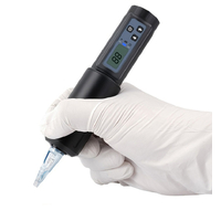 Spark Tattoo Wireless Rotary Pen Kit with LED Display & 2000mAh Battery - Black