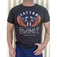 Tattoo Planet T-Shirt Artist Street Fashion Mens Ladies - Black