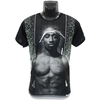 Tupac Shakur 2Pac T-Shirt Rap Hip Hop Thug Life Black Size: M/L/XL