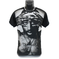 Tupac Shakur 2Pac T-Shirt Rap Hip Hop Thug Life Black Size: M/L/XL