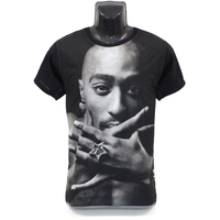 Tupac Shakur 2Pac T-Shirt Rap Hip Hop Thug Life Black Size: M/L/XL