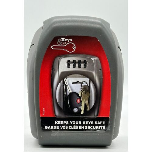 Keys and Co Wall Mounted Combination Key Safe Outdoor Key Lock Box Storage
