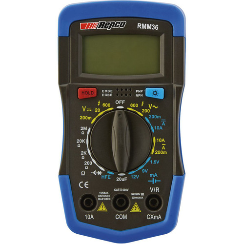 Repco Digital Multimeter Manual Range AC/DC - RMM36C