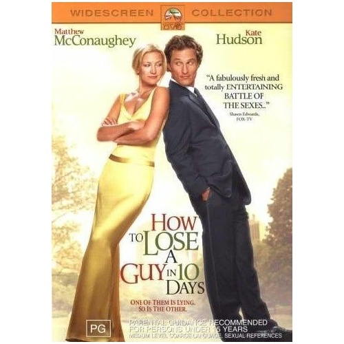 HOW TO LOSE A GUY IN 10 DAYS Matthew McConaughey Kate Hudson DVD R4 PAL