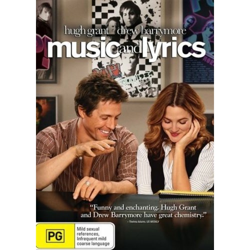 MUSIC AND LYRICS Hugh Grant Drew Barrymore DVD R4 PAL