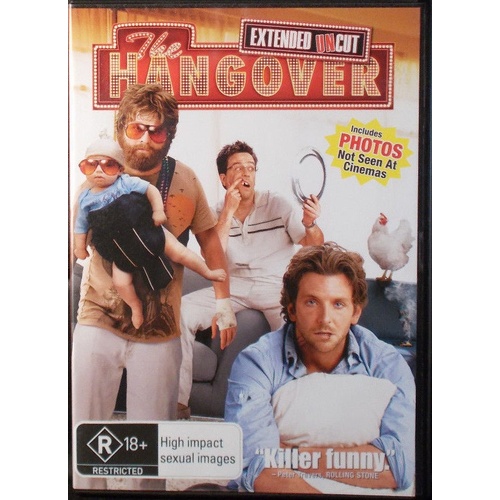 THE HANGOVER EXTENDED UNCUT DVD R4 PAL