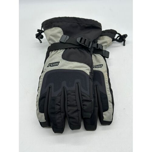 POW Ski Snow Gloves Black/Grey Thermal Anti-Slip Touchscreen Winter Gloves