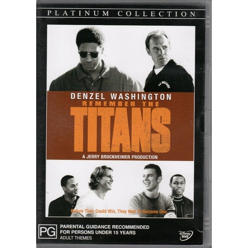 REMEMBER THE TITANS Denzel Washington DVD R4 PAL