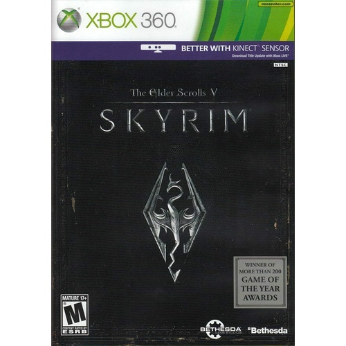 THE ELDER SCROLLS V SKYRIM Xbox 360 GAME PAL