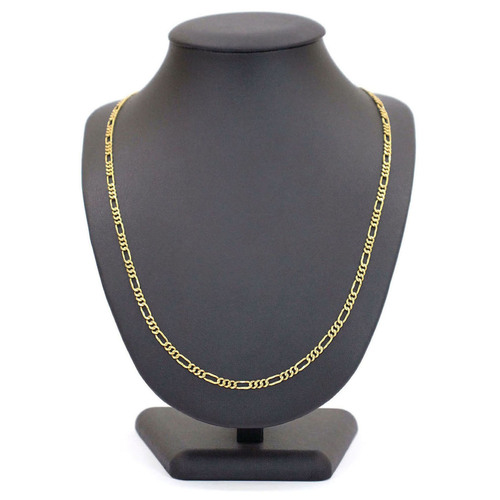 22K Solid Yellow Gold Figaro Link Chain Necklace 20.8 Grams (pre-owned)