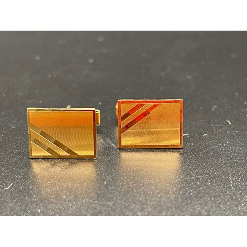 Unisex 9ct Yellow Gold Cufflinks (Pre-Owned)