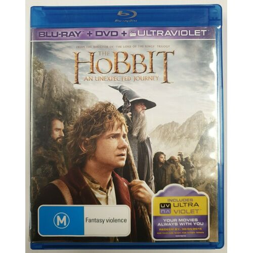 The Hobbit An Unexpected Journey Ian McKellen Bluray Blu Ray Disc Movie 