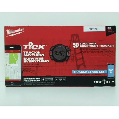 MILWAUKEE ONE-KEY TICK TOOL AND EQUIPMENT TRACKER - 50 PACK (Opened-Never-Used)