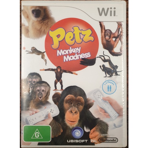 Petz Monkey Madness Nintendo Wii *Booklet Included* Game