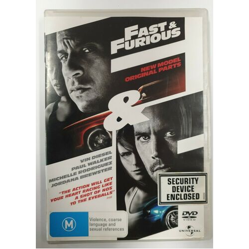 Fast & Furious Vin Diesel Paul Walker Dvd Disc Movie