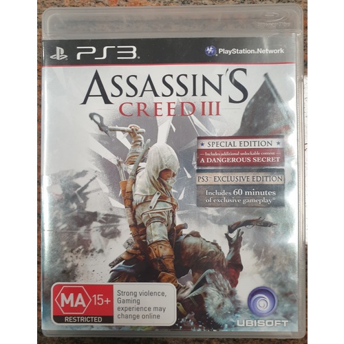 Assassin's Creed 3 Sony Playstation 3 Ubisoft Game Disc