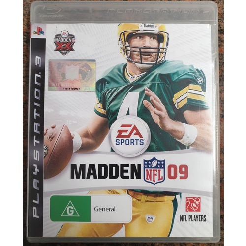 Madden NFL 09 Sony PlayStation 3 Game Disc