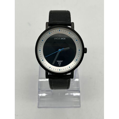 Terrance Williams x Uncle Jack Unisex 34mm Black Leather Band Watch