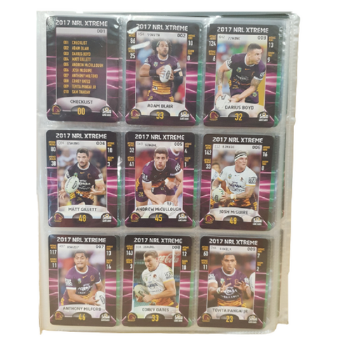 NRL 2017 XTREME 160-Cards 16-Team Trading Collector Card Set