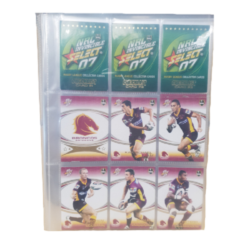 NRL Invincible Select '07 Rugby League Collector Cards *No Inserts