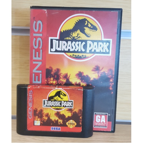 Jurassic Park Sega Genesis Rare Video Game Cartridge