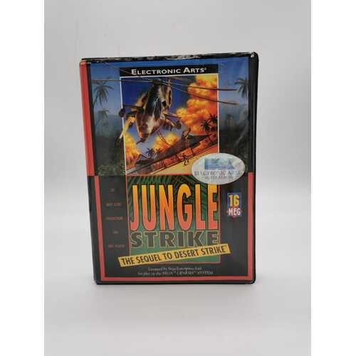 Jungle Strike The Sequel to Desert Strike 16-Bit Cartridge Video Game