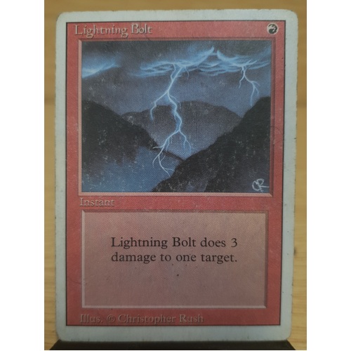 Magic the Gathering Lightning Bolt Unlimited Edition 1994