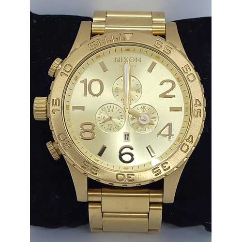 Nixon Men's Watch 51-30 Chrono Gold Stainless Steel (Pre-Owned)