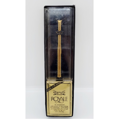 Wilkinson Sword Royale Gold Plated Collectible Safety Razor Vintage Design