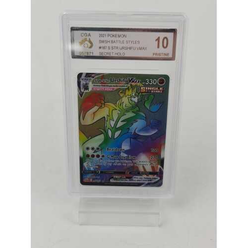 2021 Pokemon Battle Styles Single Strike #167 Urshifu Vmax Card CGA Pristine 10