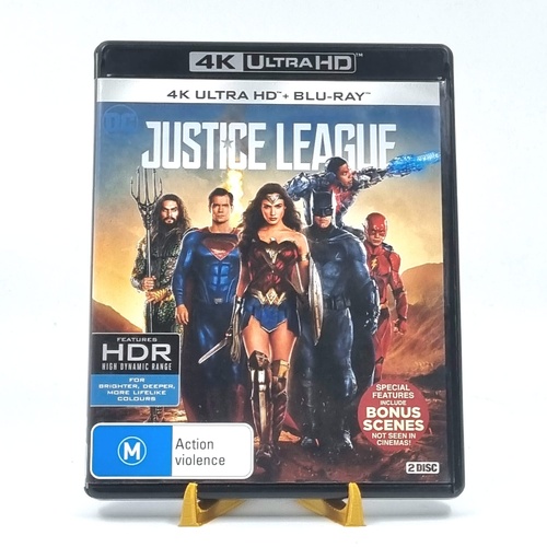 Justice League 4K Ultra HD + Blu-ray DC Superhero Action Movie
