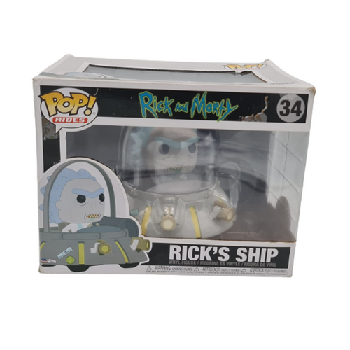 Funko Pop! Rides #34 Rick and Morty Rick's Ship Vinyl Figure (Pre-owned)