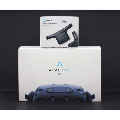 HTC Vive Pro Eye VR Headset Full Kit with Wireless Adaptor (pre-owned)