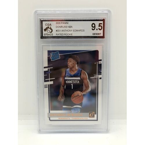 2020-21 Panini Donruss Rated Rookies Anthony Edwards #201 (Pre-Owned)